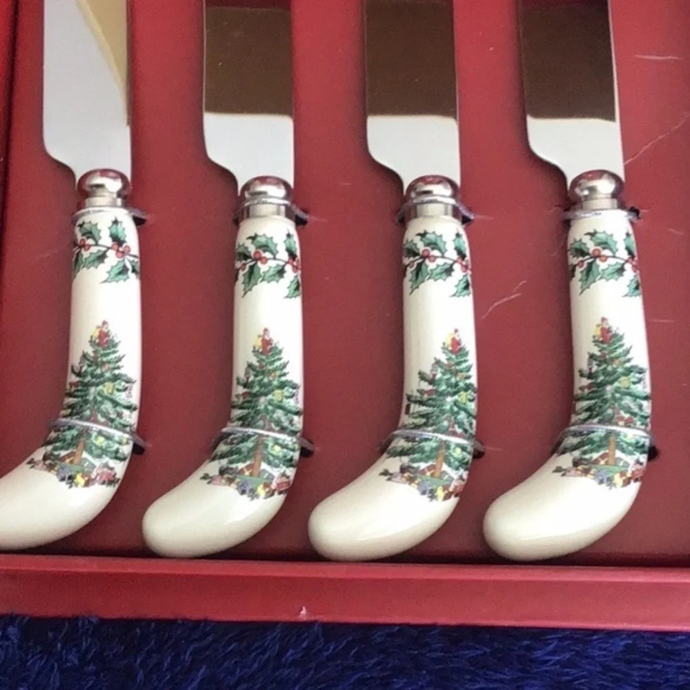 Spode Christmas Tree Spreaders Set of 4